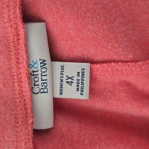 Coral Pink Knit Capri Size 4x
